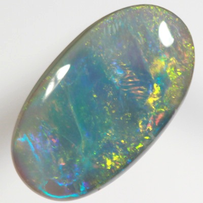 SOLID SEMI BLACK OPAL Gold sparkles contrasted with cornflower blue SEE VIDEO